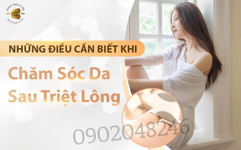 chăm sóc da sau khi dùng laser triệt lông