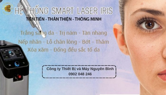 Ứng dụng với các đầu điều trị của máy Laser Iris Bluecore