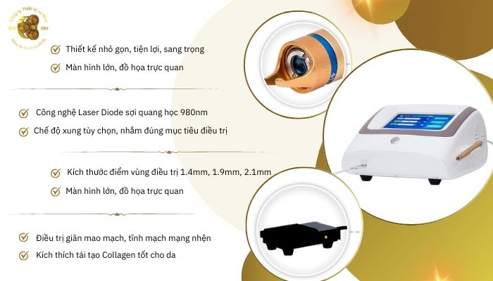 Hình ảnh máy trị giãn mao mạch 980nm