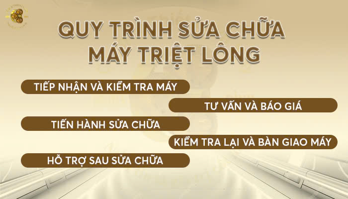 Quy trình sửa chữa máy triệt lông