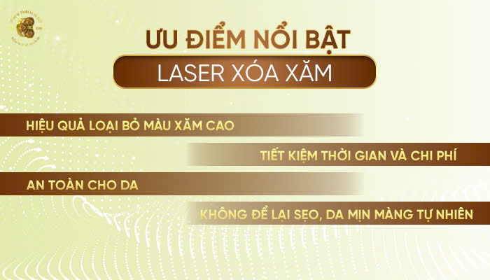 Ưu điểm nổi bật của máy Laser xóa xăm