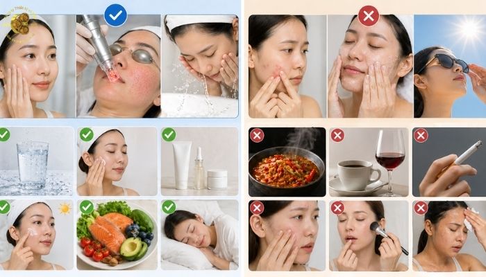 Những lưu ý quan trọng trước và sau khi điều trị Laser CO2 Fractional