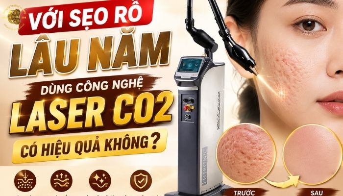Với sẹo rỗ lâu năm, dùng công nghệ laser CO2 có hiệu quả không?