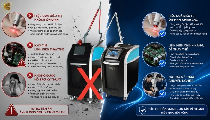 Những rủi ro khi mua phải máy thẩm mỹ không chính hãng